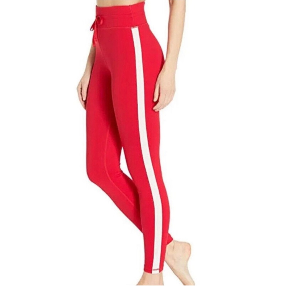 Daliritual Gangster Red Solid Casual Leggings